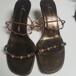 Giuseppe Zanotti rose gold sandals